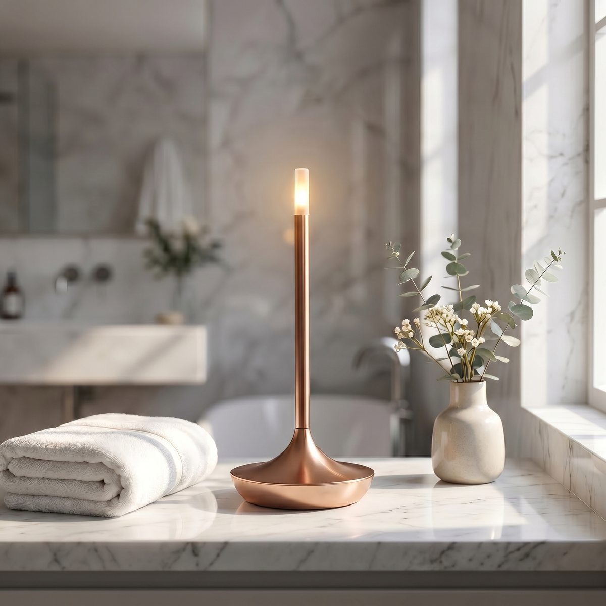 Cordless Rechargeable Aluminium Table Lamp with USB-C Warm LED
