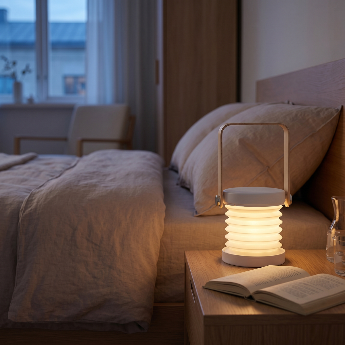 Folding Travel Lantern Cordless Rechargeable LED Lamp