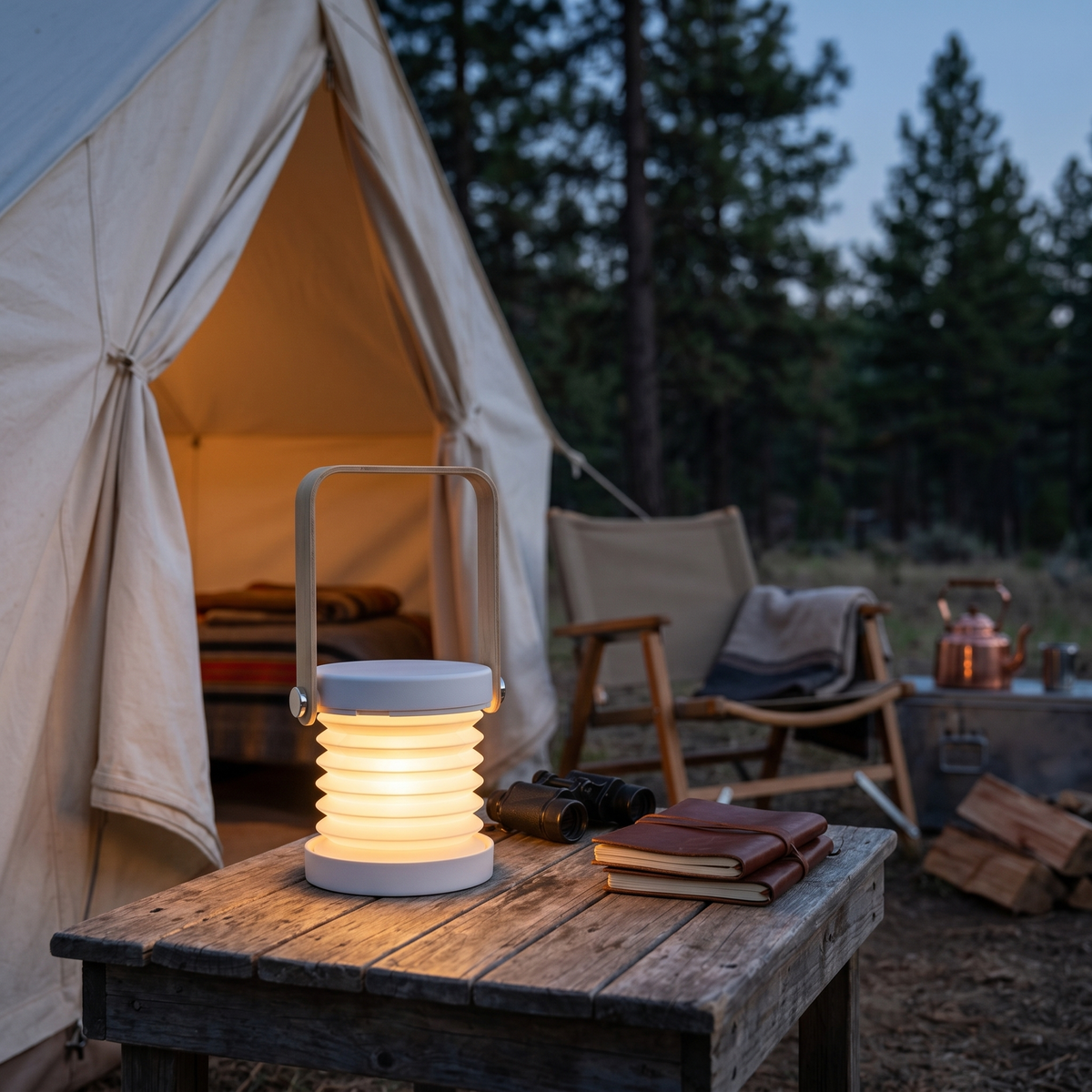 Folding Travel Lantern Cordless Rechargeable LED Lamp